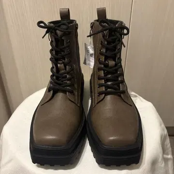 키다리 아저씨 통굽 레이스업 부츠 브라운 LL 레이스업 부츠