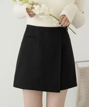 hinari 랩 디자인 미니 치마바지
