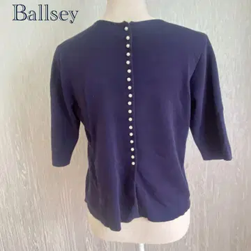 Ballsey 펄 5분 소매 ~ 7분 소매 네이비 가디건