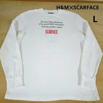 콜라보 H&M SCARFACE 스카페이스 양면 긴팔 티셔츠 롱티