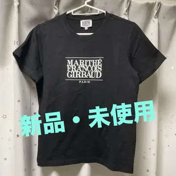 마리떼 프랑소와 저버 T셔츠 화이트 로고 블랙 미사용