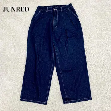 JUNRED 준레드 데님 팬츠 턱 L 블루