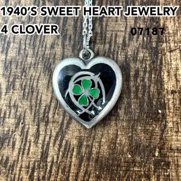 스위트하트 주얼리 실버 클로버 빈티지 목걸이 1