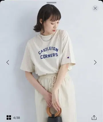 그린 레이블 릴랙싱 티셔츠 별주 Champion