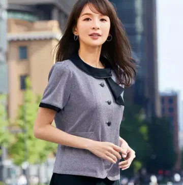 앙죠아 사무복 오버 블라우스 13호
