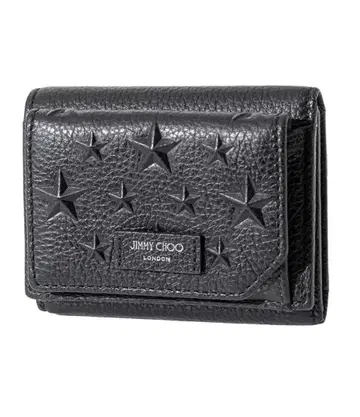 JIMMY CHOO 블랙 별 모양 3단 폴더형 지갑