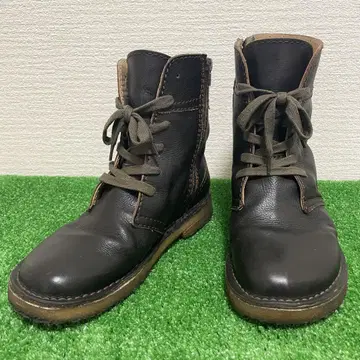 YOSUKE 가죽 사이드 지퍼 워크 부츠