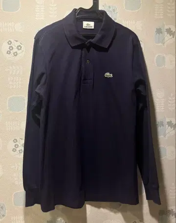 LACOSTE 네이비 긴팔 피케 셔츠 사이즈 2