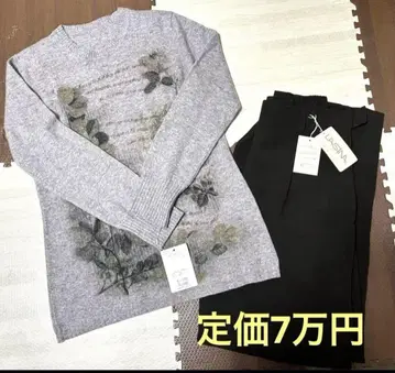 미사용 새상품 캐시미어 스웨터 팬츠 2점 set