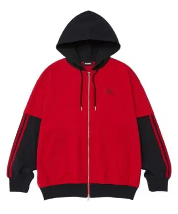 NERDY LAYERED HOODIE TRACK TOP