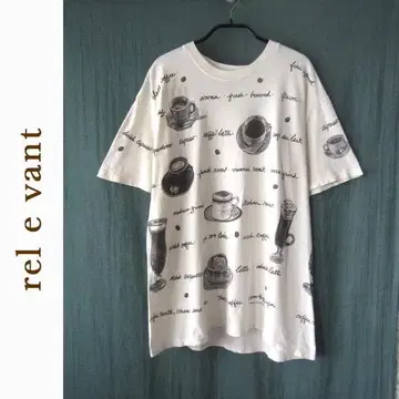 90sZUSA제 빈티지 rel e vant 커피 메뉴 셔츠 L