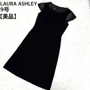 [새상품급] LAURA ASHLEY 블랙 반팔 원피스 9호 포멀