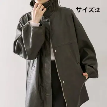 [ mystic ] 페이크 레더 자켓