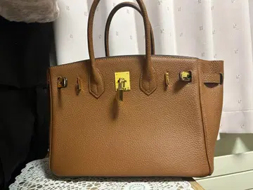 천연 가죽 브라운 백