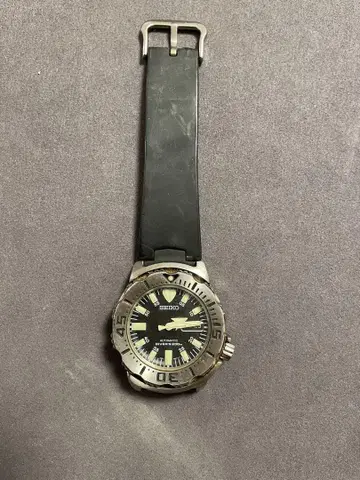 SEIKO 다이버 워치 블랙 1st 다이버 가동품 AT