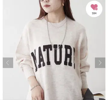NATURE 로고 오버 사이즈 니트