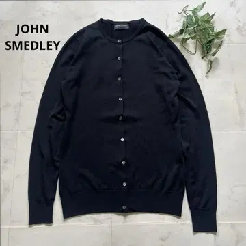 JOHN SMEDLEY 울 가디건 블랙 사이즈M 하이 게이지 블랙