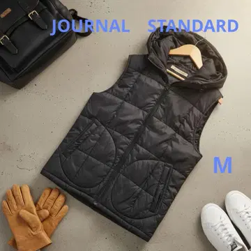 Journal Standard 후드 부착 다운 베스트 M 블랙