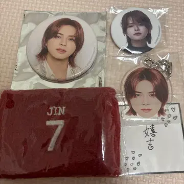 마츠다 진 얼굴 아크릴 키링 리스트 밴드 캔 배지 스티커 캡슐 토이