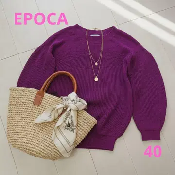 EPOCA 큼직한 비침 니트 보르도 새상품급 40