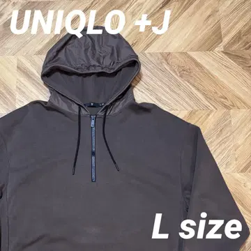 [ 레어 ] UNIQLO +J 드라이 맨투맨 하프 지퍼 후드티 올리브 L