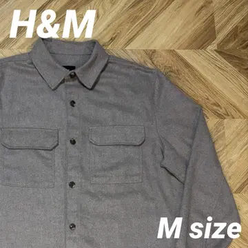 [ 고품질 ] H&M CPO 오버 사이즈 셔츠 더블 포켓 베이지 M