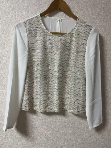 RIFANNE 리네 도쿄 소와르 블라우스 9호 레이스 중고 새상품급