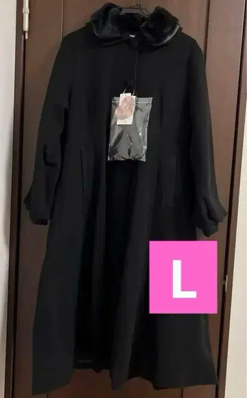 미사용 새상품 시마무라 x 아오키 미사코 롱 코트 [ 블랙 ]