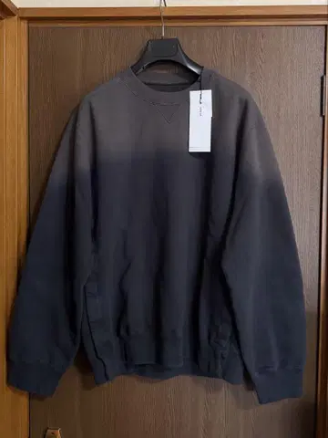 3 새상품 sacai 가먼트 다이 그라데이션 맨투맨 셔츠 블랙