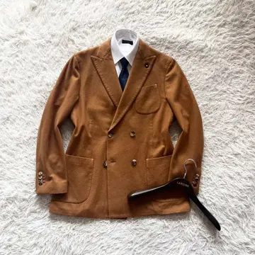 [컨디션 최상] LARDINI 캐시미어 100% 카멜 더블 자켓 50