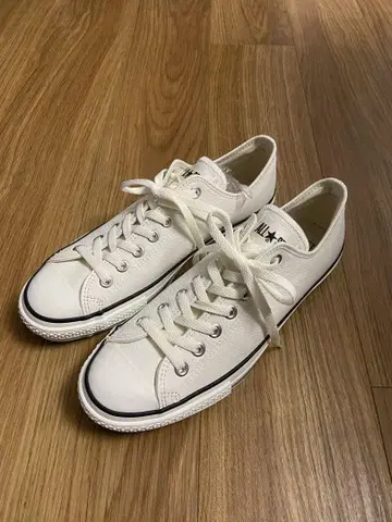 Converse ALL STAR 화이트 가죽 스니커즈 일본제
