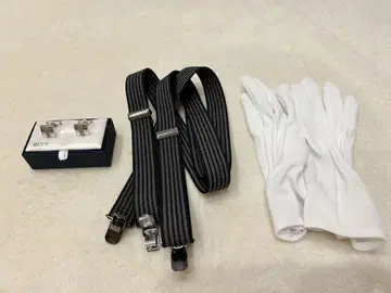 신랑 잡화 세트 서스펜더 커프스 장갑 세트