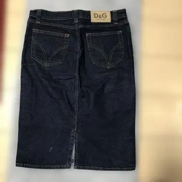D&G 다크 블루 데님 타이트 스커트