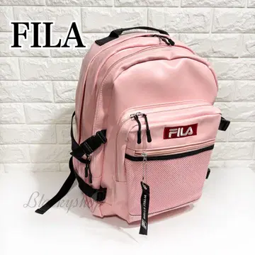 [ 미사용 ] FILA 휠라 가죽 라이크 백팩 대용량 핑크