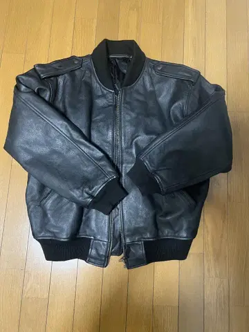 가죽 Ma-1 가죽 자켓 M 사이즈 소가죽 구제 의류 vintage