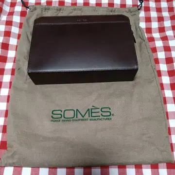SOMES 다크 브라운 클러치백