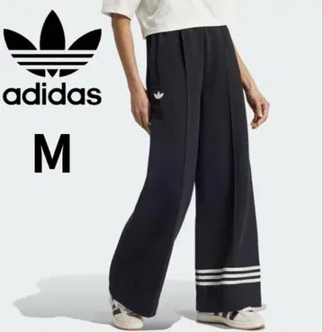 adidas 블랙 와이드 팬츠 M