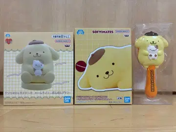 산리오 캐릭터즈 폼폼푸딩 피규어 & 룸 라이트 & 헤어 브러쉬