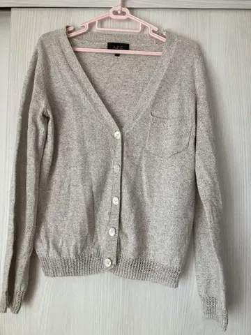A.P.C. 아페쎄 니트 가디건 포켓 코튼 린넨