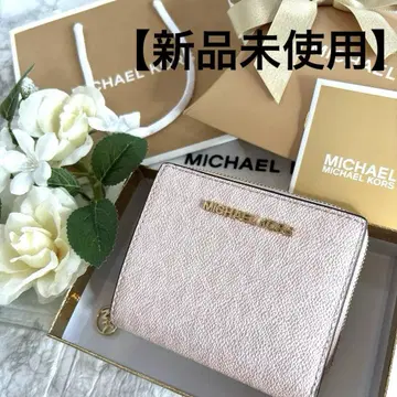 [ 미사용 새상품 ] MICHAEL KORS 지퍼 참 지갑 핑크