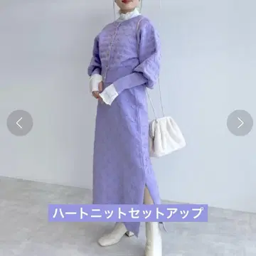 [ Alley by w closet ] 하트 니트 셋업