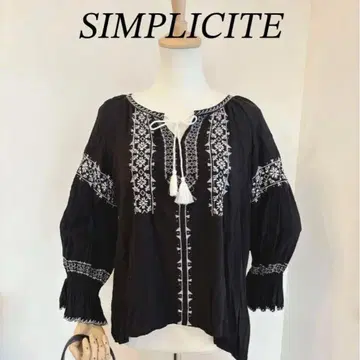 [ 새상품급 ] SIMPLICITE 심플리시떼 에스닉 블라우스