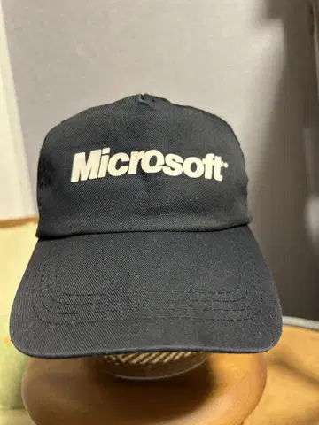 빈티지 새상품급 Microsoft 6패널 캡 블랙 58cm