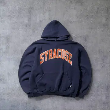90s RUSSELL SYRACUSE 후드티 네이비 L