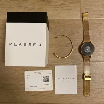KLASSE14 손목시계 36mm 메쉬 벨트 뱅글 세트