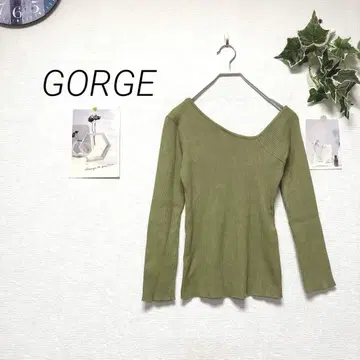 8796 GORGE 디자인 리브 니트 레이온 100% 무지 캐주얼