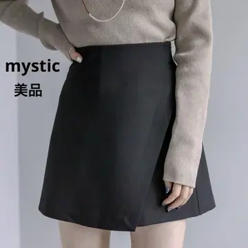 [새상품급] mystic 레이어드 치마바지 블랙