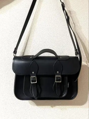 Zatchels 숄더백 천연 가죽 블랙
