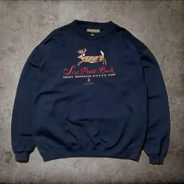 HEAD WATERS Six Point Buck 사슴 자수 맨투맨 XL