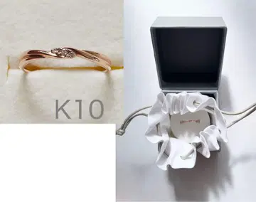 STARJEWELRY K10 다이아몬드 트위스트 링 핑크 골드 8호 상당